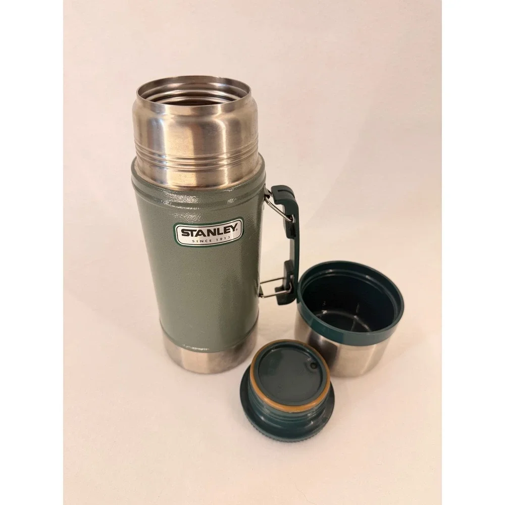 Stanley Classic Legendary Vacuum Food Jar 24oz Hammertone Green Thermos 0.7L - Picture 8 of 11
